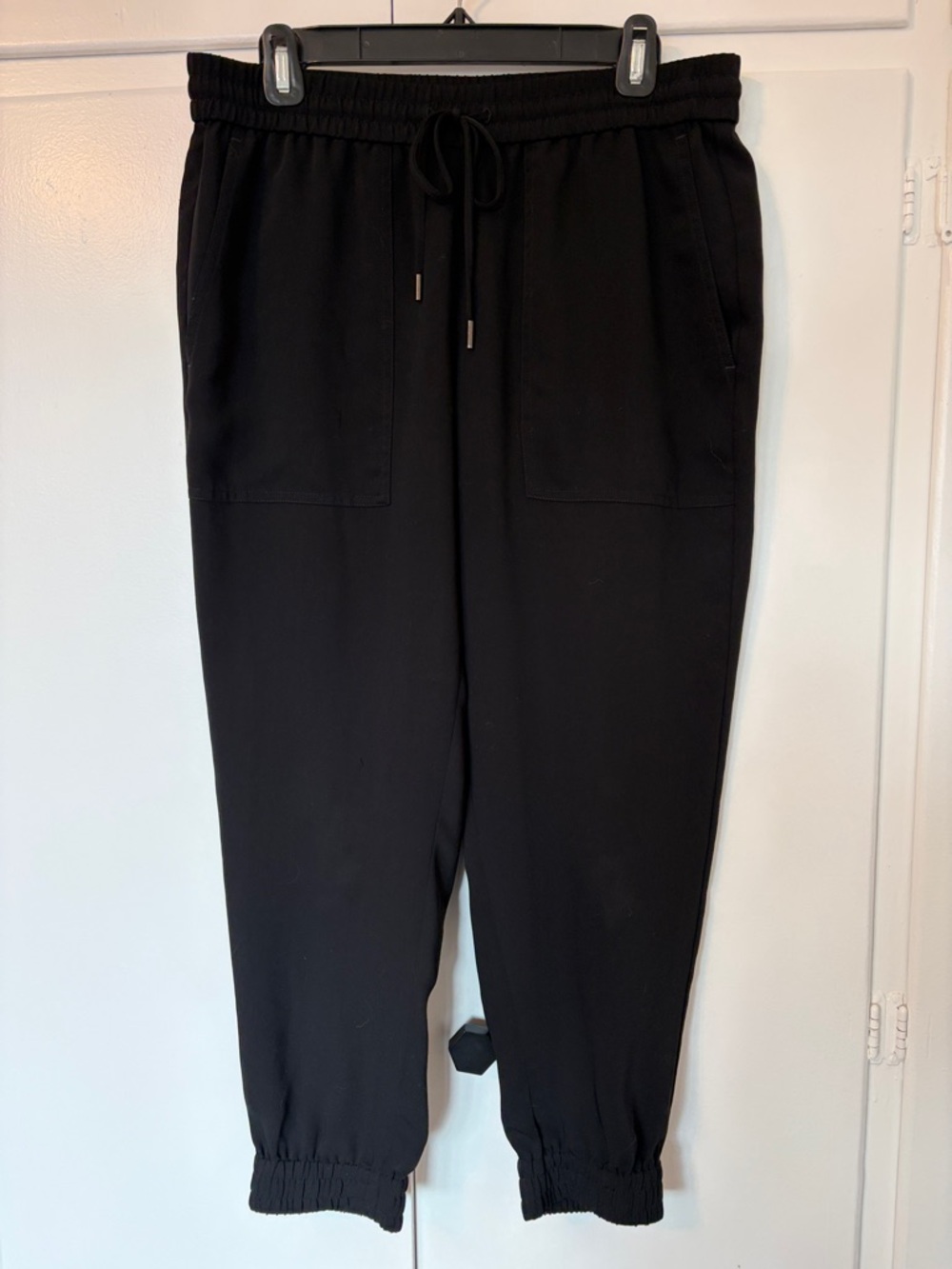 Anne Taylor Elevated Black Drawstring Joggers